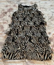 Y2K Animal Print Silk Blend Sheath Mini Dress, size S