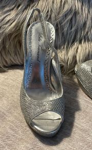 Silver High Heel Shoes