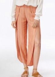 FREE PEOPLE PANTS ROSEMARY STRIPED OPEN
LEG PANTS