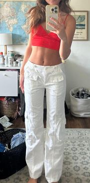 white kim cargo pants