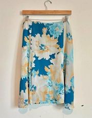 Evan Picone blue and white floral skirt size 10​​​​​​​​