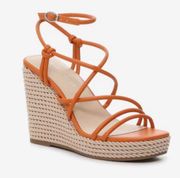 Marc Fisher Zesty Wedge Sandal Orange Size 7.5