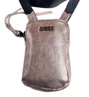 AIMEE KIRSTENBERG Rose Gold Cross Body Cellphone "Just Sayin" Bag Wallet Purse