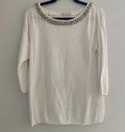 Hinge Crystal Embroidered Sweater