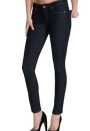 Womens d. Jeans Dark Blue Rise Dark Wash High Rise Skinny Jeans - Sz 6