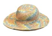 NWOT BP Nordstrom Multicolor Woven Straw Hat One Size ~