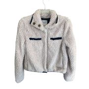Thread & Supply sherpa faux fur button snap jacket size small