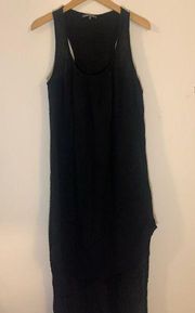 Michael Stars Tank High Low Gauze Coverup Dress Black Size Large