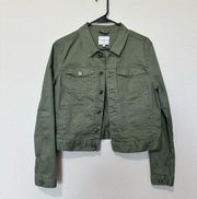 Love Tree Olive Denim Jacket