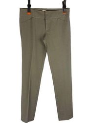 ECRU - dark khaki casual chino pants secure waist &hips fit sz 2 cotton blend