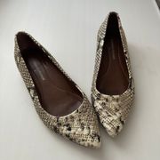 Donald J Pliner snake skin gold studded flats 6