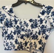 Cropped Flower Shirt