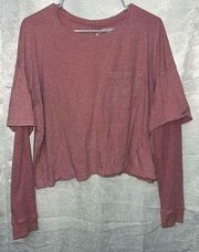 Aeropostale Cropped long sleeve boyfriend tee