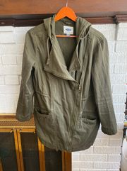 Anorak Army Green Khaki Drape Lightweight Utility Jacket Size S