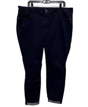 Nine‎ West Plus Women Size 20W 20 Slimming Ankle Jeans Dark Wash BG2203