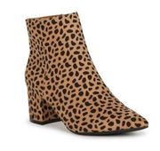 NIB Bamboo Rapid Leopard Print Heeled Ankle Booties Size‎ 6.5