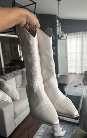 Madden Girl White Cowgirl Boots