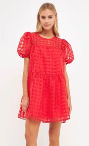 Red Organza Dress