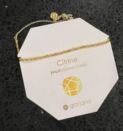 Citrine Gold Adjustable Gemstone Bracelet