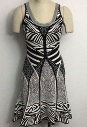 DVF Fanny Fit & Flare Dress Zebra Tattoo Sz Small