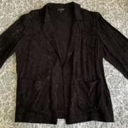 Topshop black floral blazer size 10