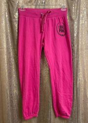 Vintage Y2K PINK Victoria's Secret Hot Pink Love Pink Sweatpants, XS