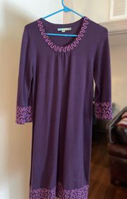 Purple Wool Sweater Dress 