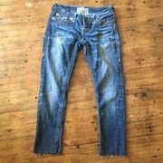 Big Star Maddie distressed jeans with raw hems