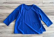 Eloquii 22 Plus Size Blue Long Sleeve Blouse