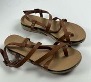 Judy Espadrille Loop Toe Strappy Sandal Size 7.5