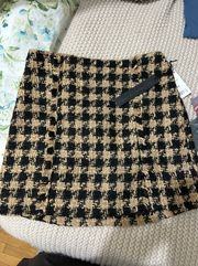 Plaid Knit Mini Skirt