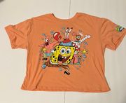 SpongeBob SquarePants And Friends Cropped T-shirt Junior Size Large 