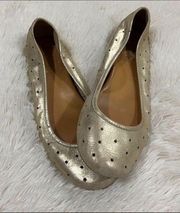 Kork ease gold metallic flats 9