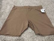 Women’s Size 7  Brown Lounge Bike Shorts