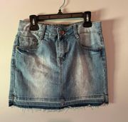 Denim mini skirt 