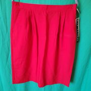 Sag Harbor Vintage Red Lightweight Unlined Midi Pencil Women's Skirt Size 18