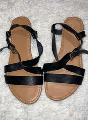 black sandals