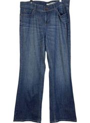 DKNY Soho Bootcut Jeans Womens Size 16 Bootcut Medium Wash Distressed