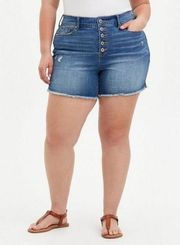 Torrid 5" Vintage Stretch Button Fly High Rise Denim Cut Off Shorts - Women's 16