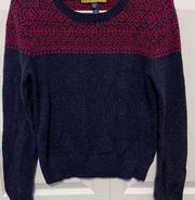 Prince and fox red and blue sweater size large