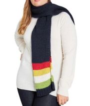 Modcloth Cozy Days Striped Knit Multicolor Scarf