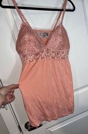 Daisy Fuentes Lacy Intimate Tanktop w/ Lace Cut Outs & Padded Built In Bra 2XL