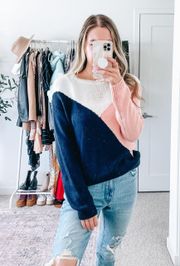 BB Dakota Colorblock Pullover Sweater