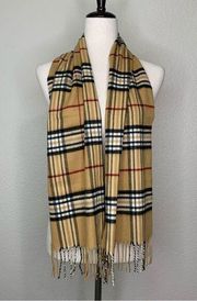 NWOT Croft & Barrow 100% Acrylic Fringe Plaid Scarf