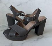 NATURALIZER Soul Platform Taupe Heels Size 8.5