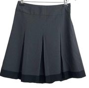 The Limited Women Skirt Pleated Side Zip Knee Length Small Black Academia Goth