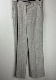 Etro Pants Women EU 42 US 6 Wool Blend Italy Flare Work Carter Cream Dove