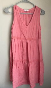 Linen Pink Summer Dress