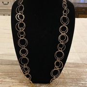 Daisy Fuentes Gold Tone Chain Long Statement Necklace