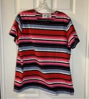 Jason Maxwell Red/Pink Striped Short Sleeve Tee size 1X